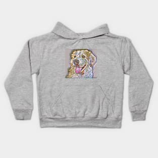 Great Pyrenees on Stained Glass Kids Hoodie